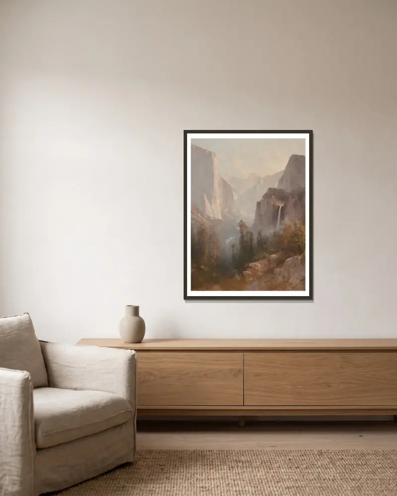 Yosemite, 1892, Thomas Hill v rámu na stěně