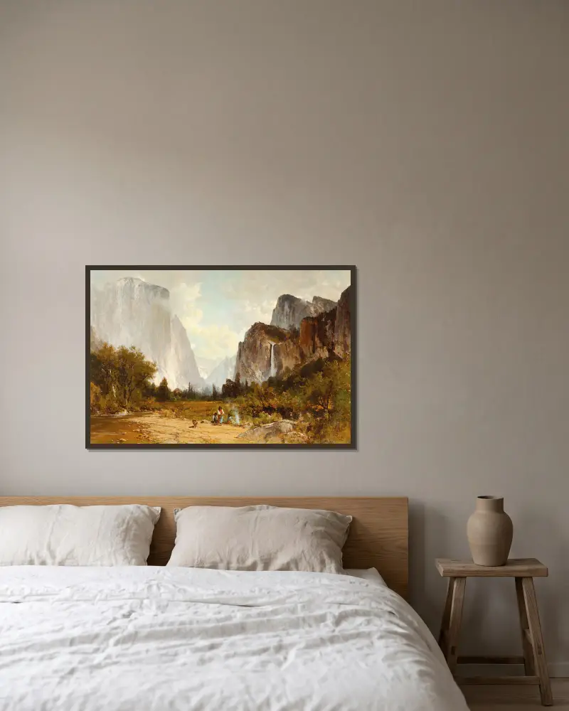 Yosemitské údolí, 1880, Thomas Hill v rámu na stěně