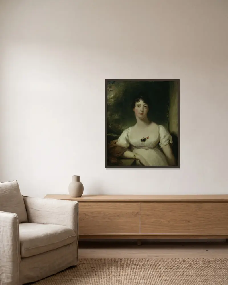 Anna Maria Dashwood, später Marchioness of Ely von Sir Thomas Lawrence gerahmt an einer Wand