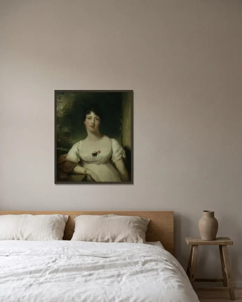 Anna Maria Dashwood, später Marchioness of Ely von Sir Thomas Lawrence gerahmt an einer Wand