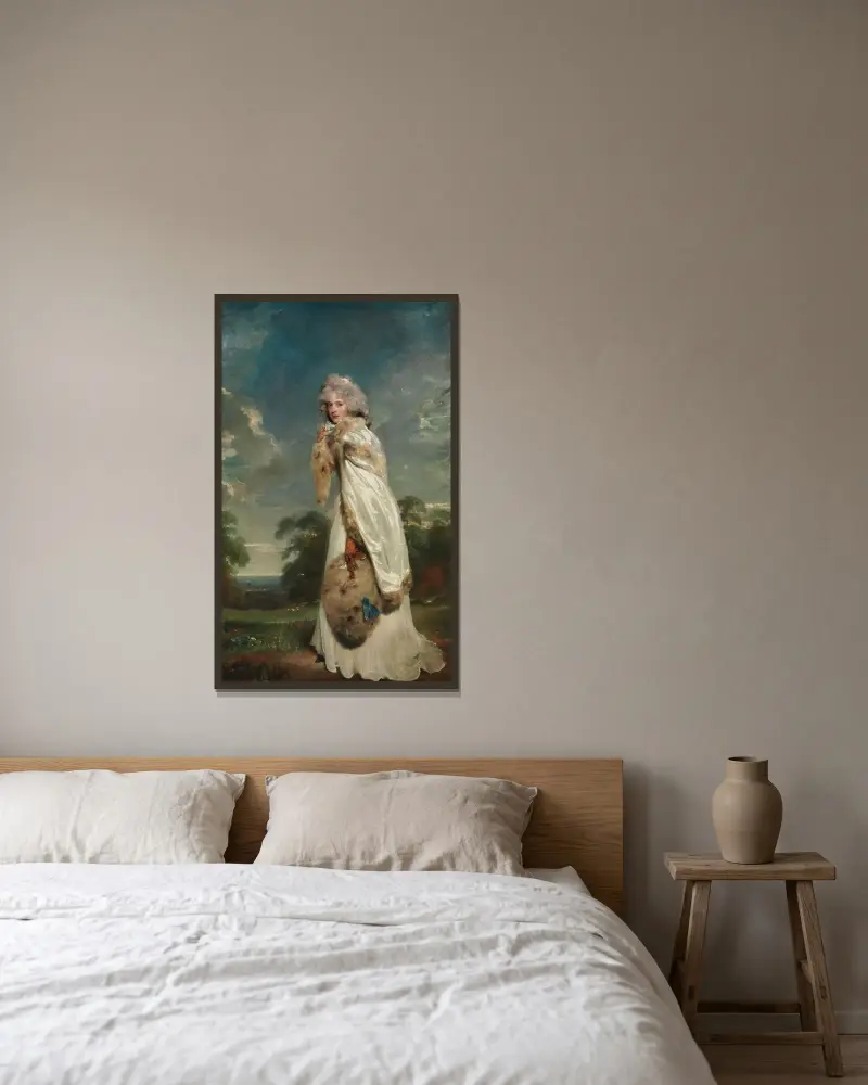 Elizabeth Farren, senare grevinna av Derby av Sir Thomas Lawrence inramad på en vägg