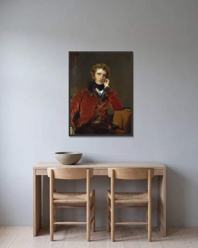 George James Welbore Agar-Ellis, Later 1st Lord Dover av Sir Thomas Lawrence inramad på en vägg