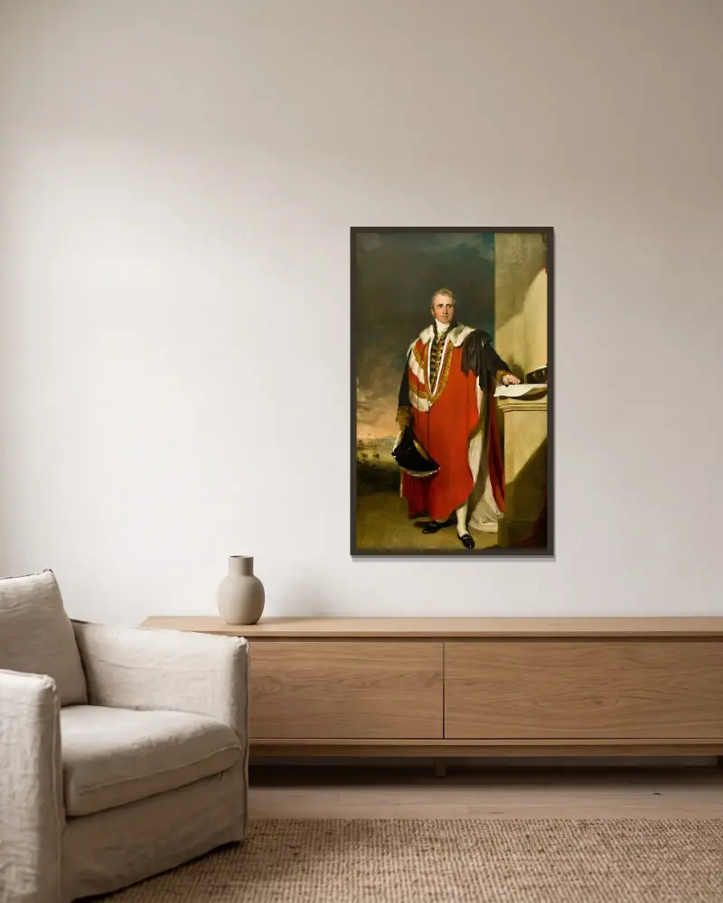 Lord Amherst von Sir Thomas Lawrence gerahmt an einer Wand