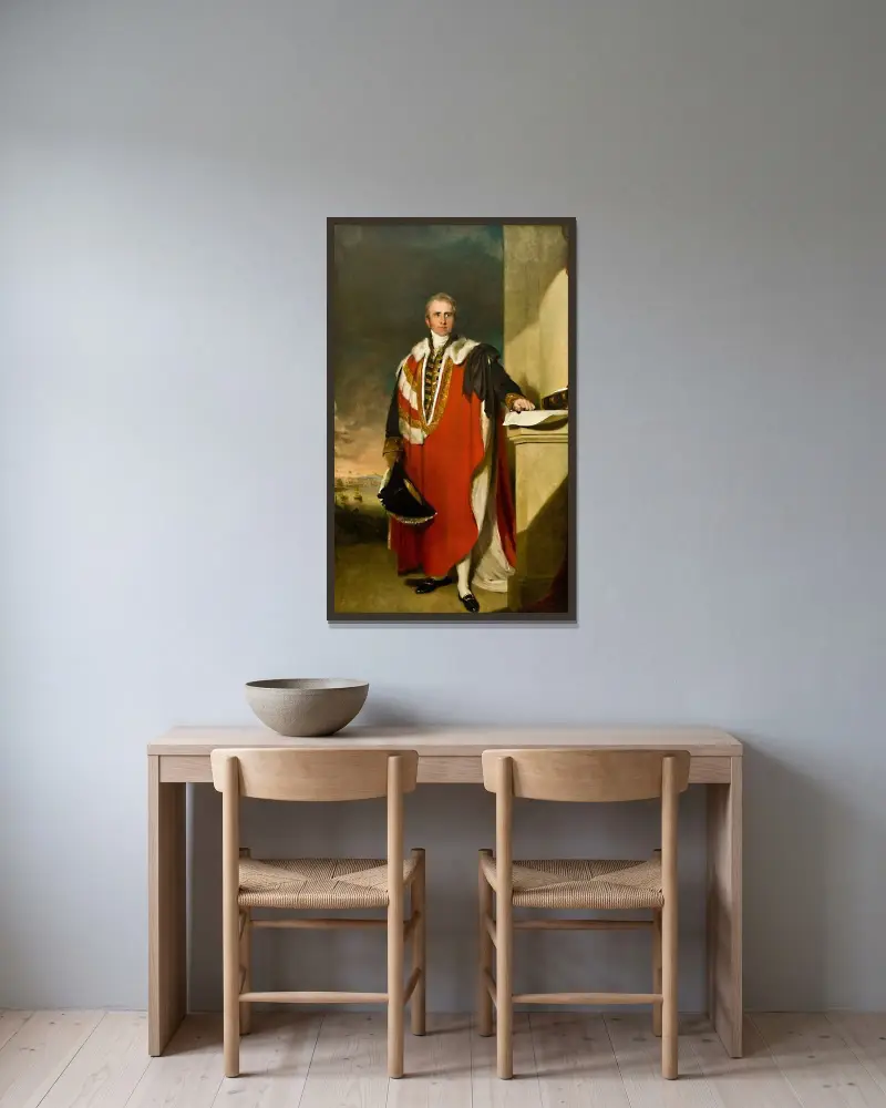 Lord Amherst von Sir Thomas Lawrence gerahmt an einer Wand