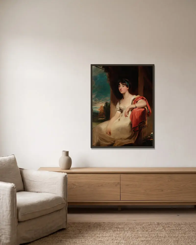 Miss Harriet Clements von Sir Thomas Lawrence gerahmt an einer Wand