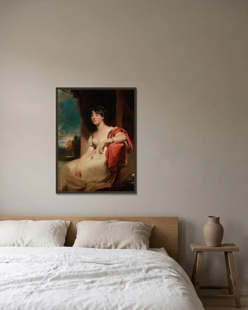 Miss Harriet Clements von Sir Thomas Lawrence gerahmt an einer Wand