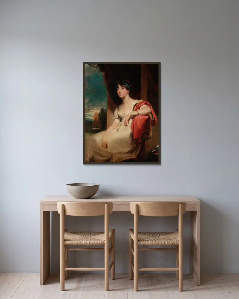 Miss Harriet Clements von Sir Thomas Lawrence gerahmt an einer Wand