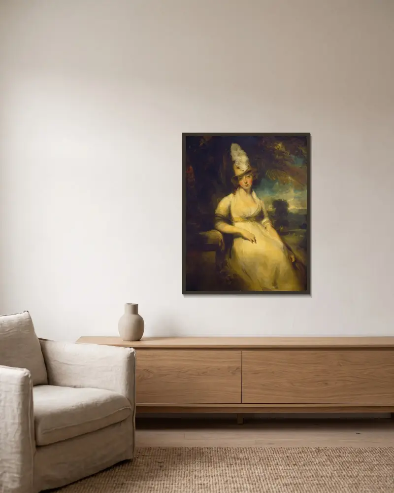 Mrs. Robert Blencowe av Sir Thomas Lawrence inramad på en vägg