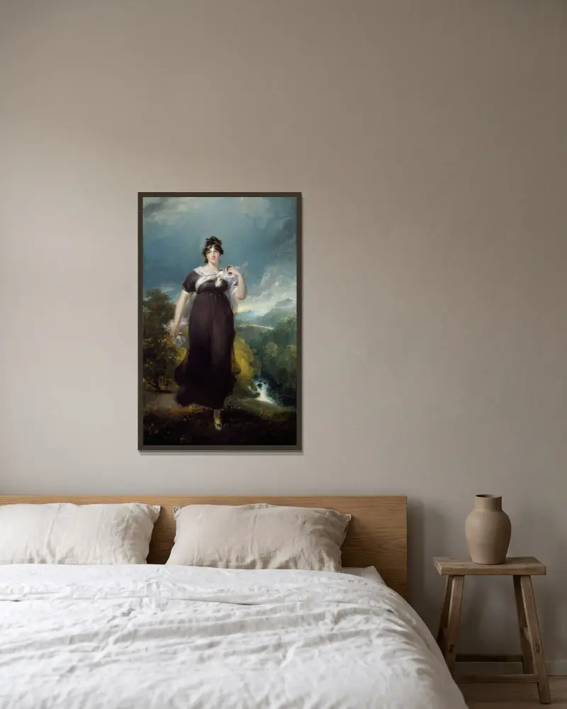Porträt von Elizabeth, Marchioness Conyngham von Sir Thomas Lawrence gerahmt an einer Wand