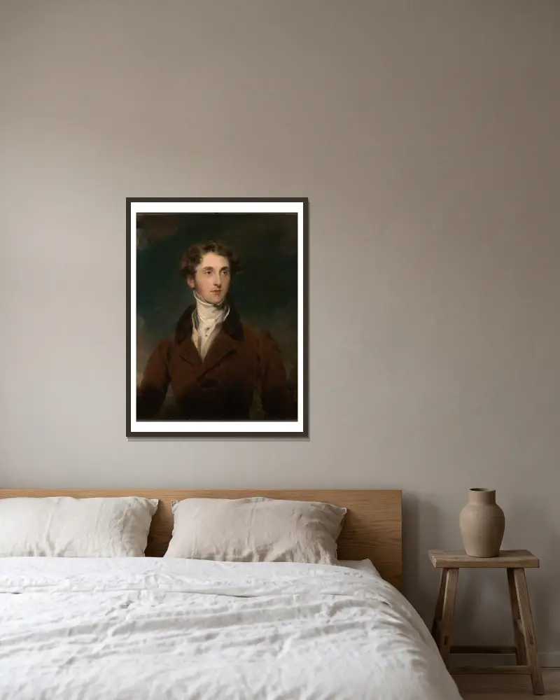 Portrait Of Frederick H. Hemming av Sir Thomas Lawrence inramad på en vägg