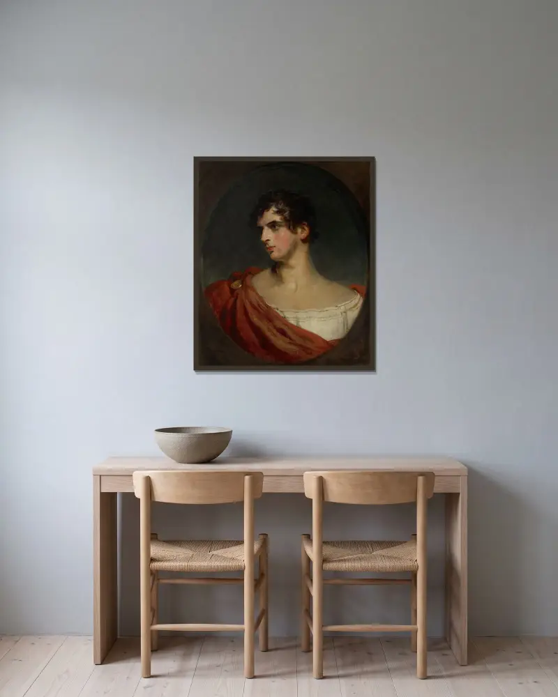 Porträtt av John Joseph Henry av Sir Thomas Lawrence inramad på en vägg
