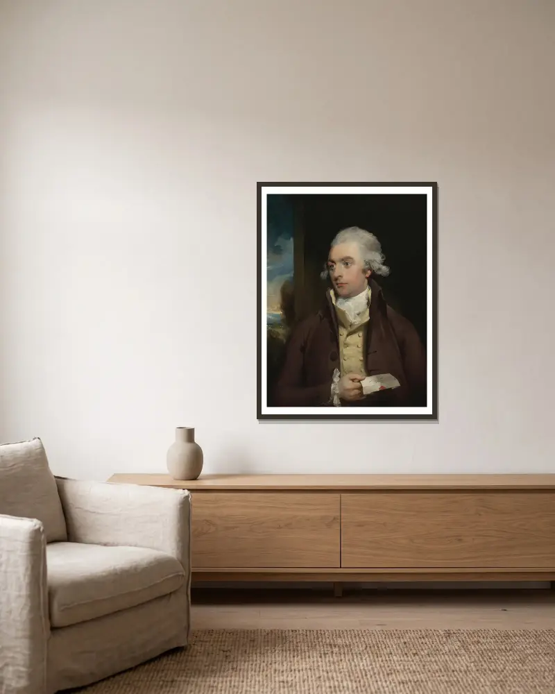 Portrait Of Mr. Darby av Sir Thomas Lawrence inramad på en vägg