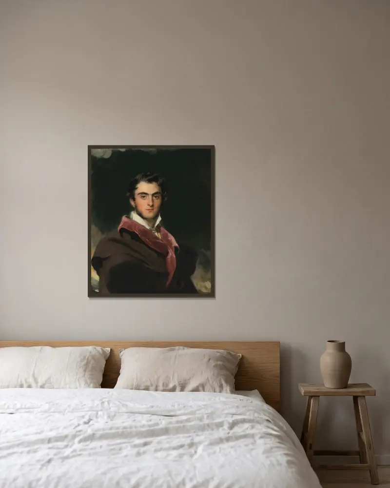 Porträtt av Richard Meade, 3:e earlen av Clanwilliam av Sir Thomas Lawrence inramad på en vägg