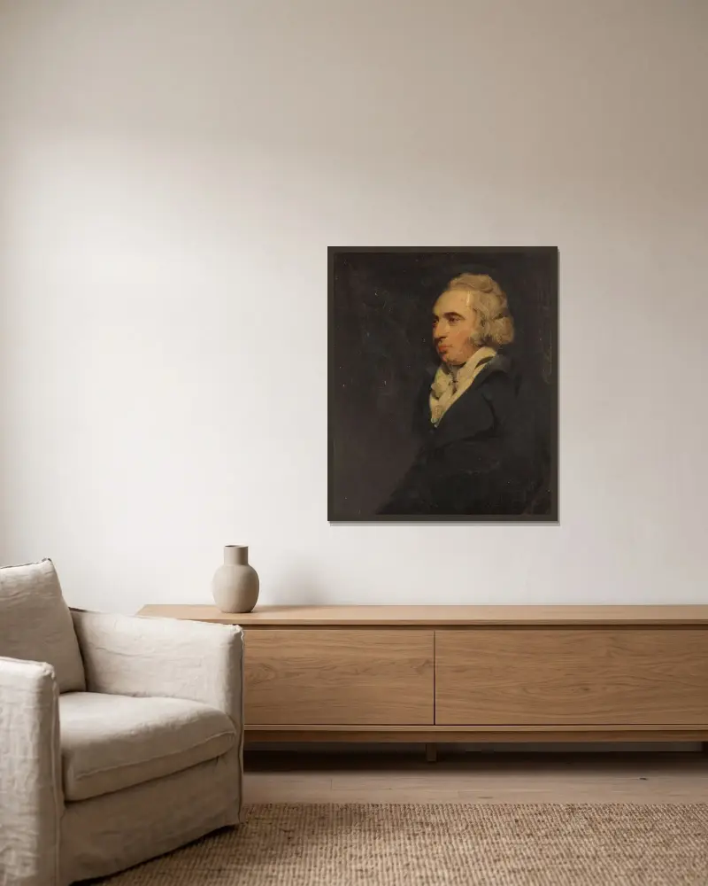 Porträtt av Richard Payne Knight av Sir Thomas Lawrence inramad på en vägg