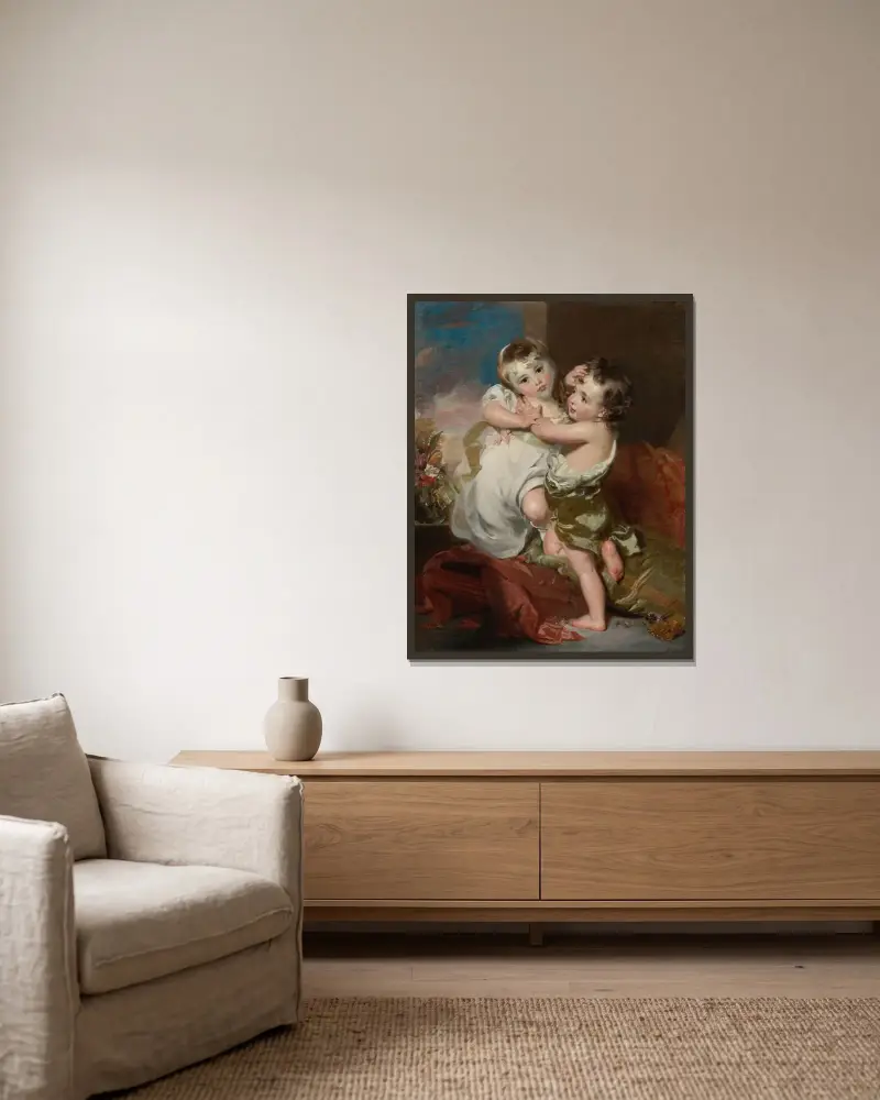 Ofiarowany pocałunek, Sir Thomas Lawrence w ramie na ścianie