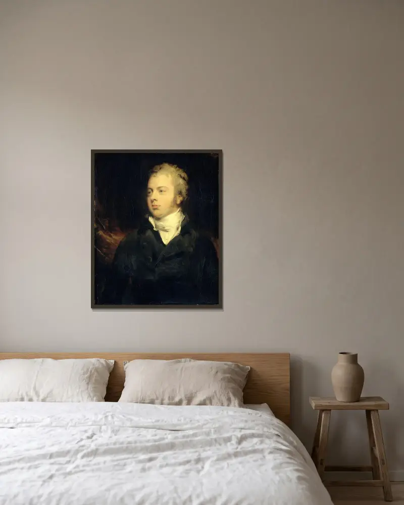 Willem Ferdinand Mogge Muilman, prezident Nizozemské banky, Sir Thomas Lawrence v rámu na stěně