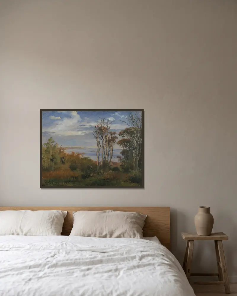Kolås Wald, Vejrhøj von Johan Thomas Lundbye gerahmt an einer Wand