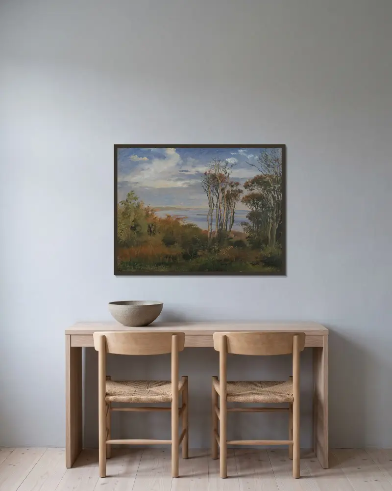 Kolås Wald, Vejrhøj von Johan Thomas Lundbye gerahmt an einer Wand