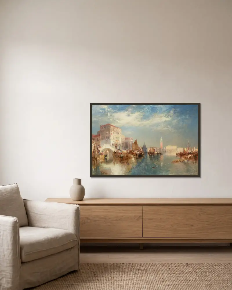 Glorious Venice von Thomas Moran gerahmt an einer Wand