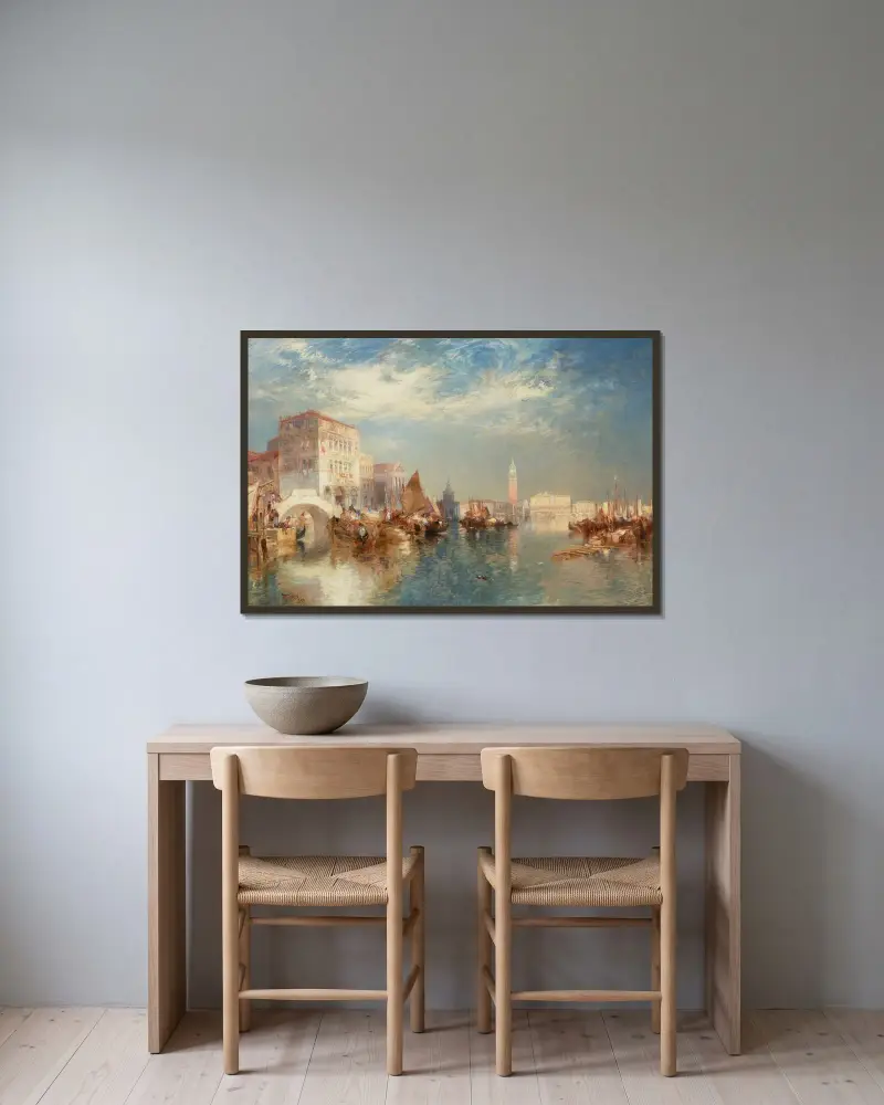 Glorious Venice von Thomas Moran gerahmt an einer Wand