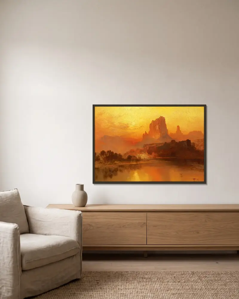 The Golden Hour, Thomas Moran w ramie na ścianie