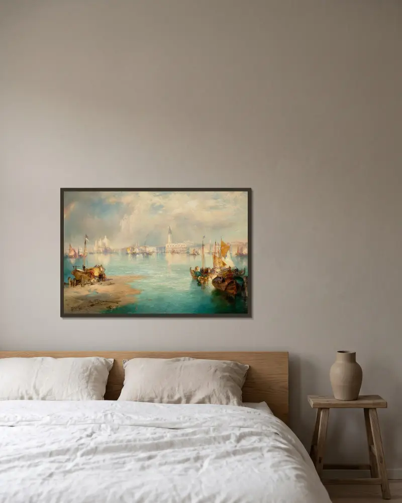 Venice von Thomas Moran gerahmt an einer Wand