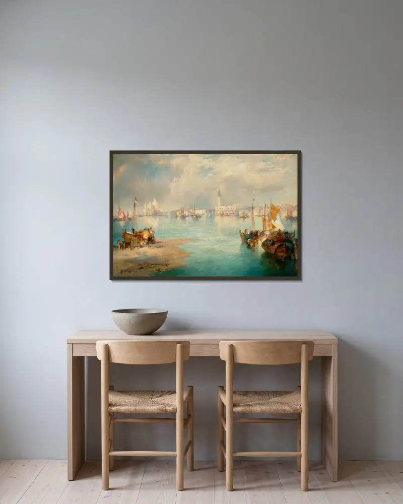 Venice von Thomas Moran gerahmt an einer Wand