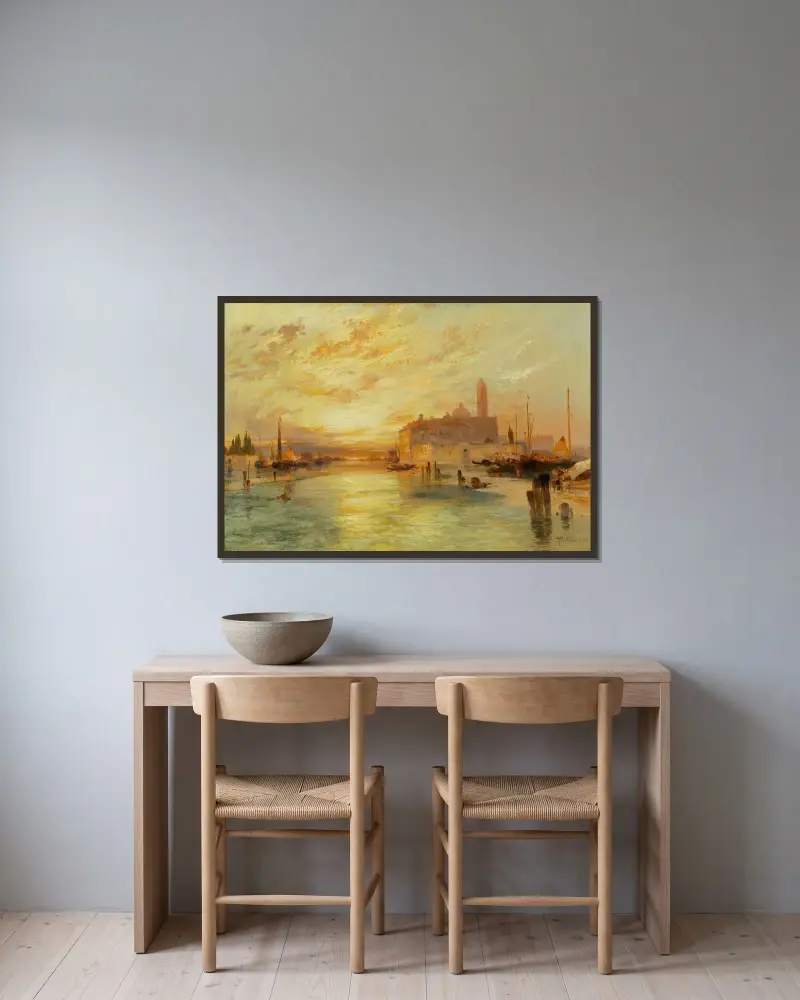 Venice, Thomas Moran w ramie na ścianie