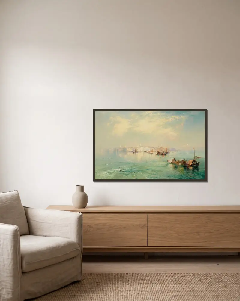 Hafen von Veracruz, Mexiko von Thomas Moran gerahmt an einer Wand
