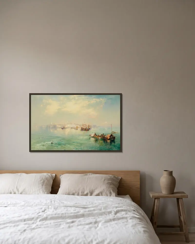 Hafen von Veracruz, Mexiko von Thomas Moran gerahmt an einer Wand