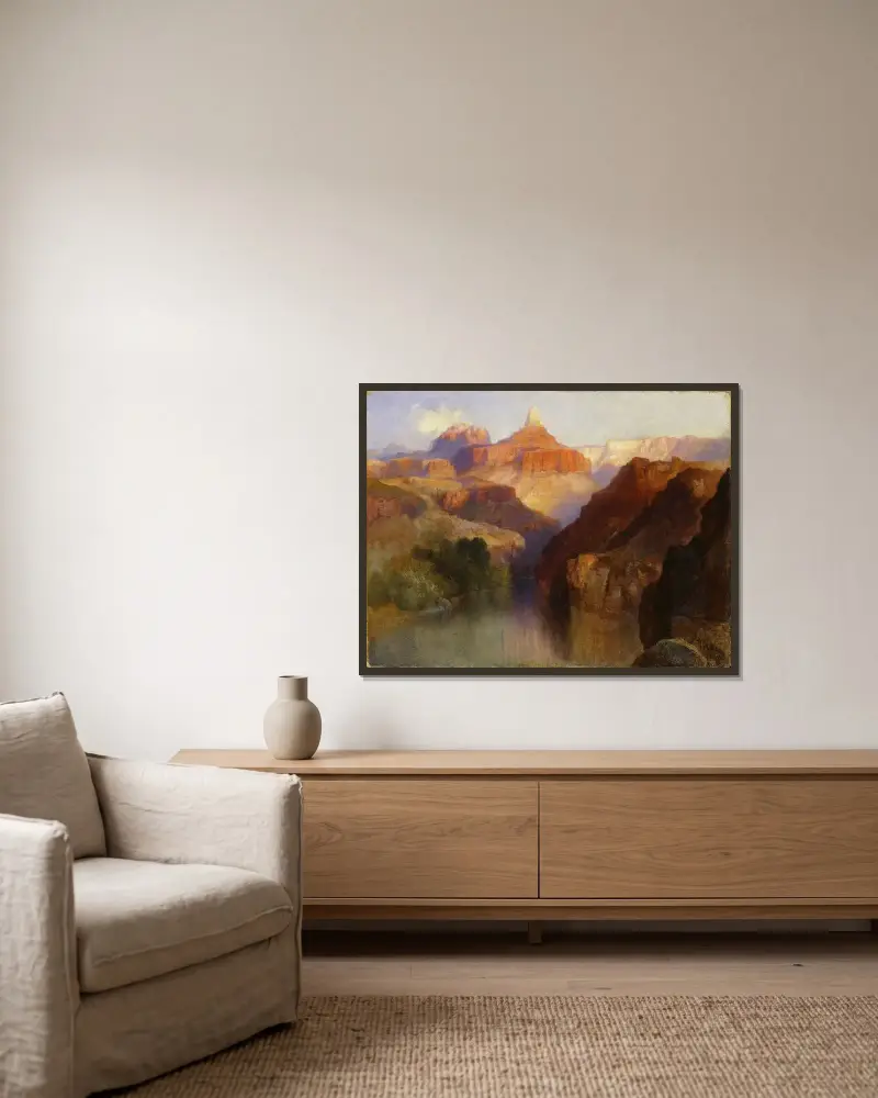 Zoroaster Peak (Grand Canyon, Arizona) av Thomas Moran inramad på en vägg