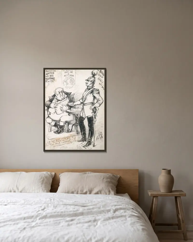 En lokal fråga. Vem är TARIFF och varför är HAN bara ute efter inkomster? av Thomas Nast inramad på en vägg