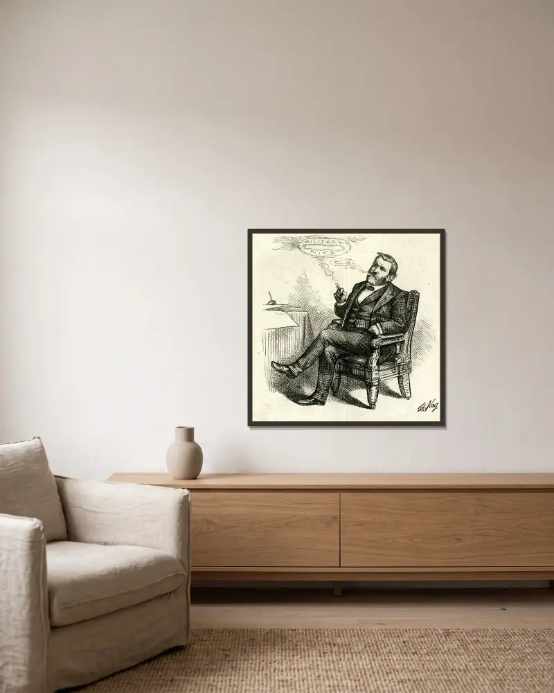 All smoke von Thomas Nast gerahmt an einer Wand