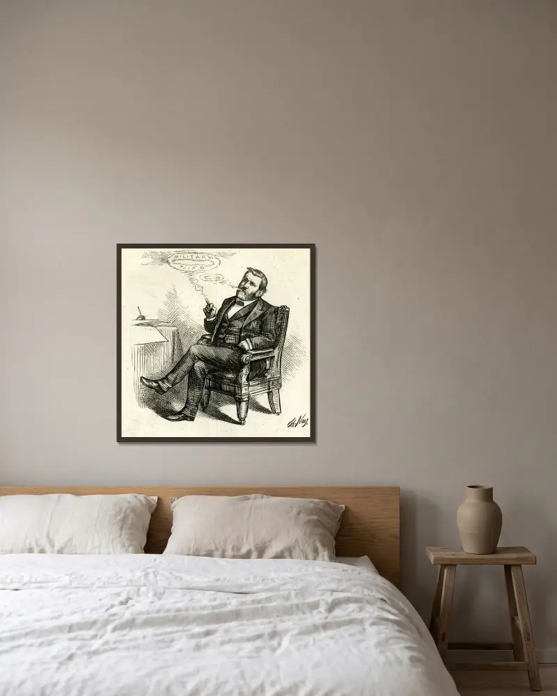 All smoke von Thomas Nast gerahmt an einer Wand