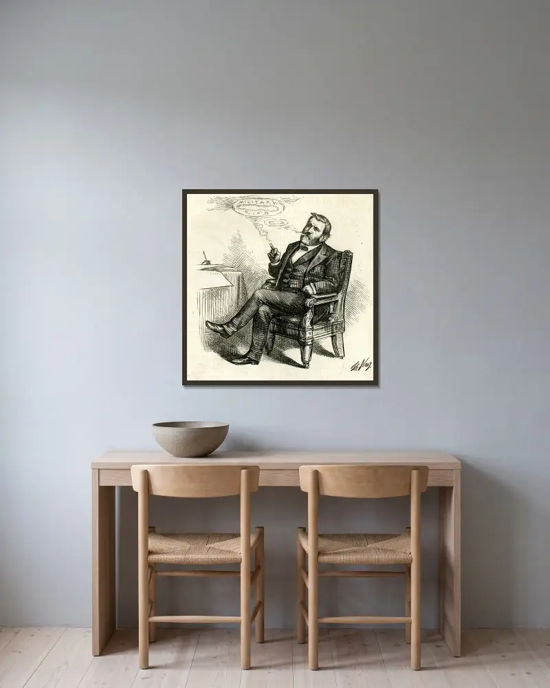 All smoke von Thomas Nast gerahmt an einer Wand
