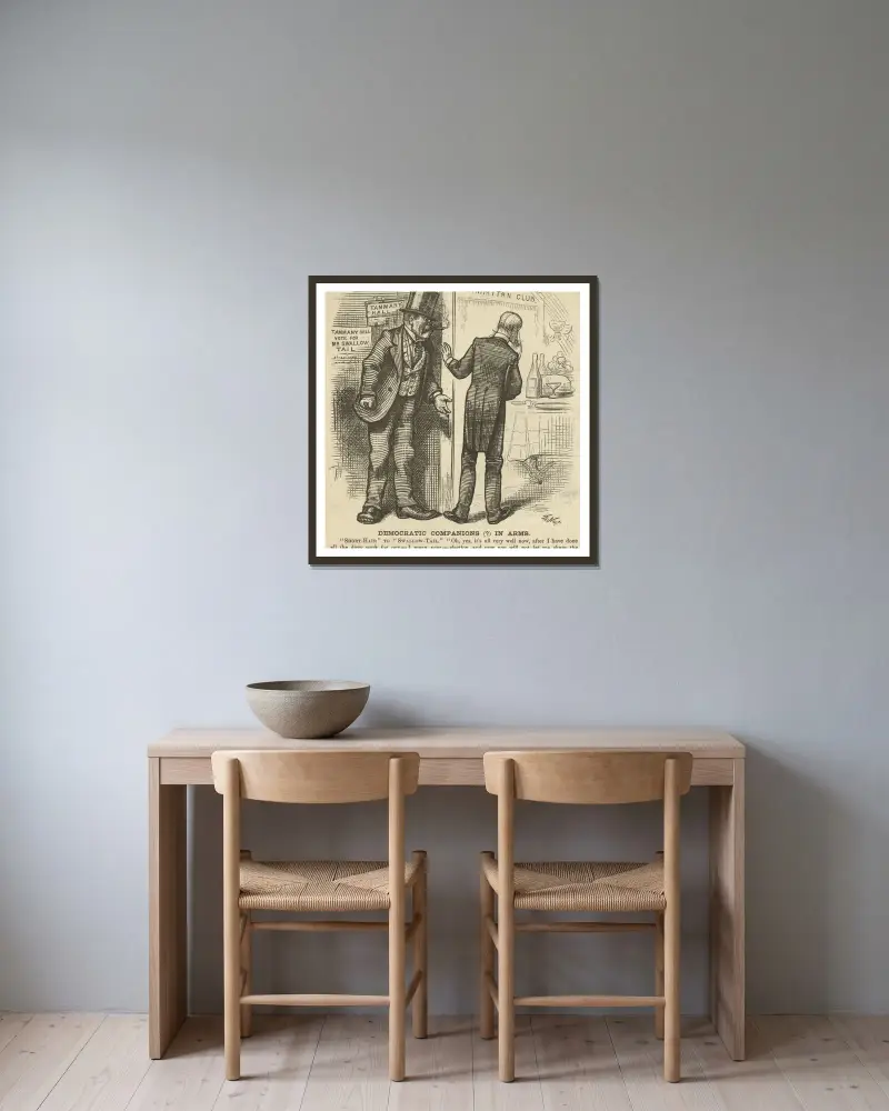 Ein weiteres mysteriöses Verschwinden von Thomas Nast gerahmt an einer Wand