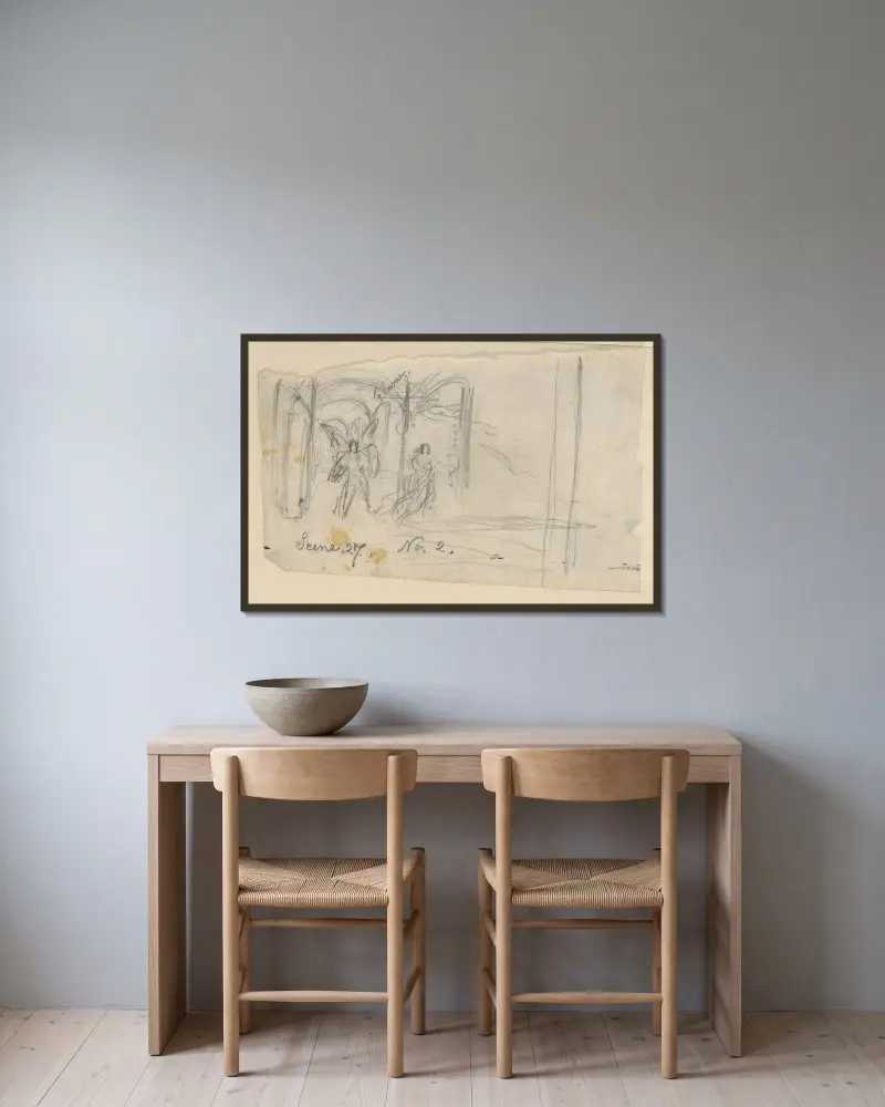 Assorted Drawings av Thomas Nast inramad på en vägg