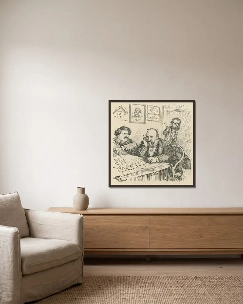 Grobe Unregelmäßigkeit nicht „betrügerisch“ von Thomas Nast gerahmt an einer Wand