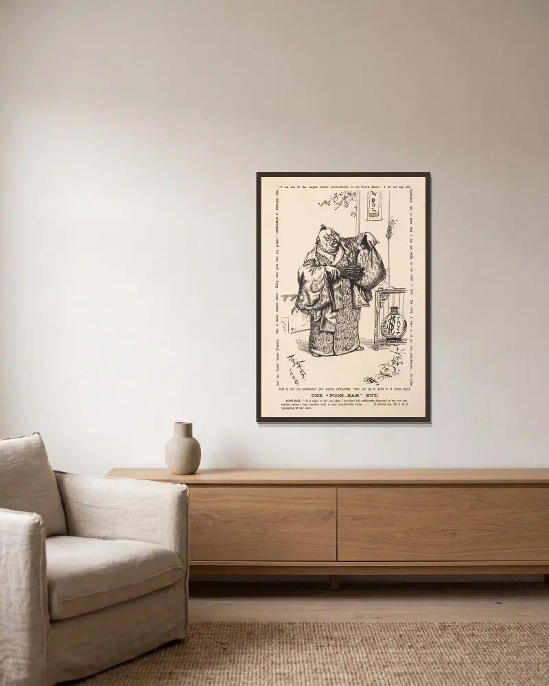 The ‘Pooh-Bah’ but av Thomas Nast inramad på en vägg
