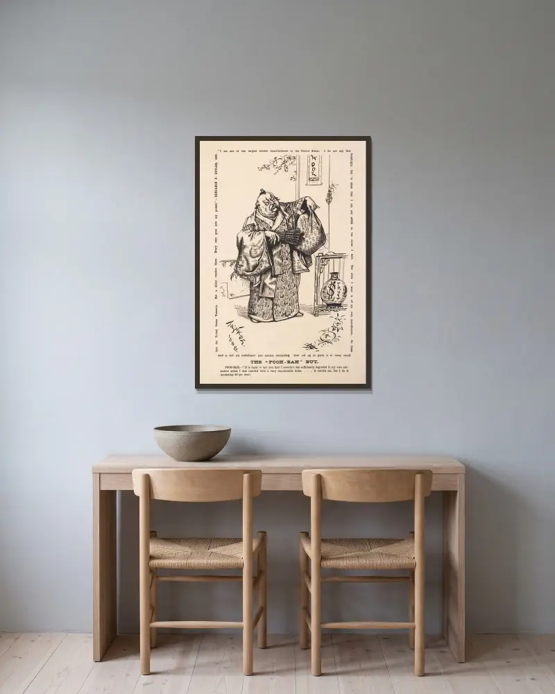 The ‘Pooh-Bah’ but av Thomas Nast inramad på en vägg