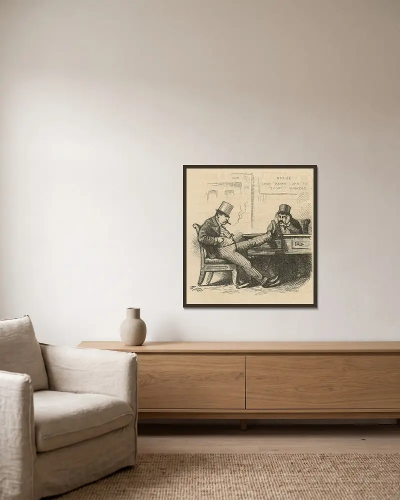 Die „kurzen“ Jungs, 1873 von Thomas Nast gerahmt an einer Wand