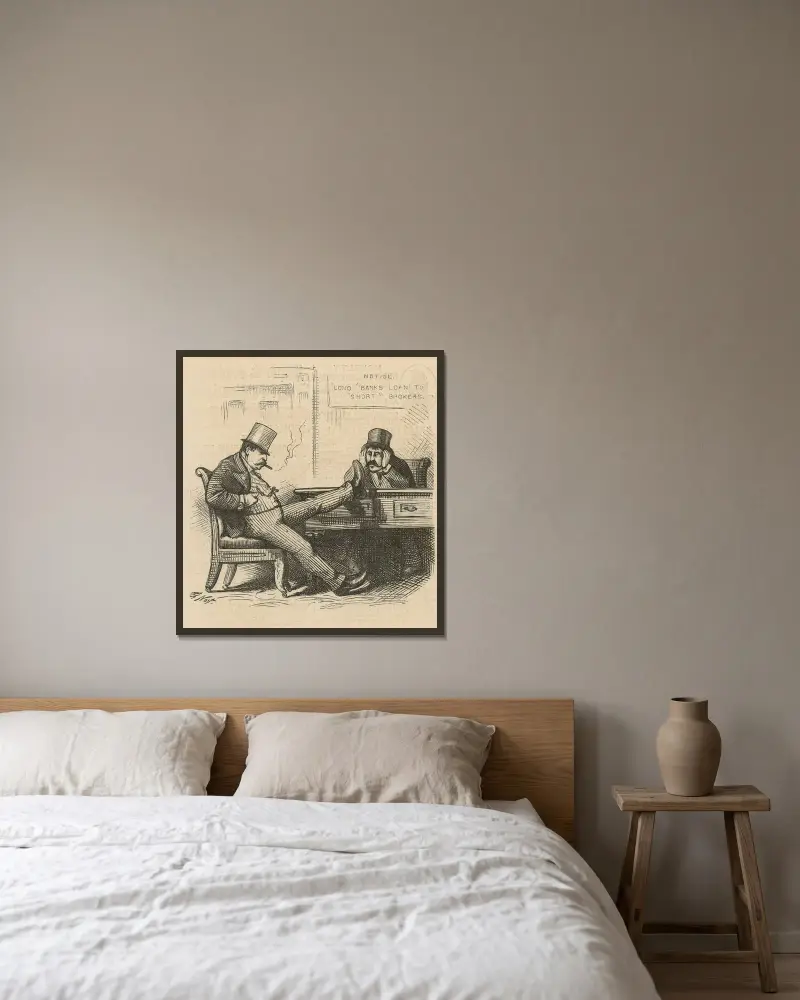 Die „kurzen“ Jungs, 1873 von Thomas Nast gerahmt an einer Wand