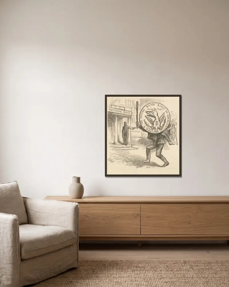 Dem gudarna vill förgöra gör de först galna av Thomas Nast inramad på en vägg
