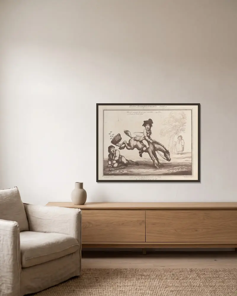 Ein Zivilist !! von Thomas Rowlandson gerahmt an einer Wand