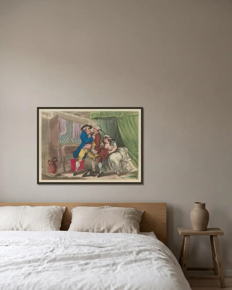 A cully pillag’d. av Thomas Rowlandson inramad på en vägg