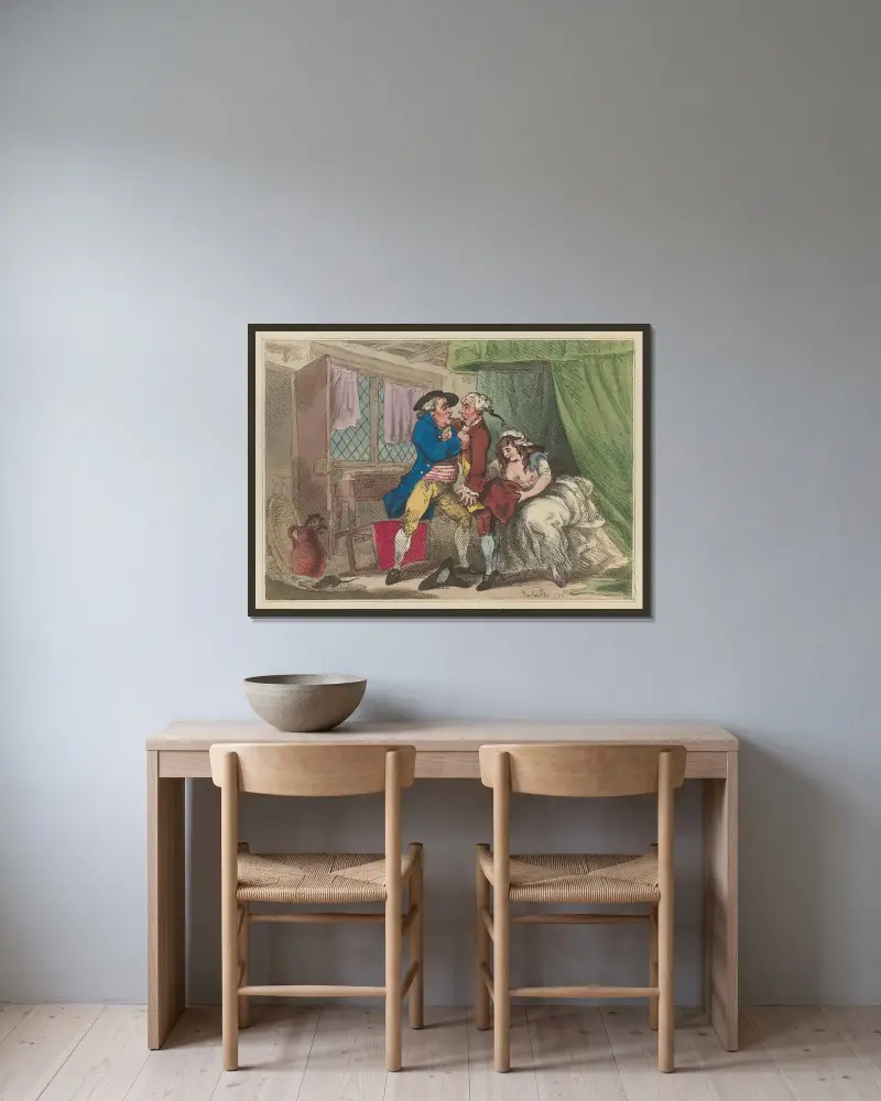 A cully pillag’d. av Thomas Rowlandson inramad på en vägg