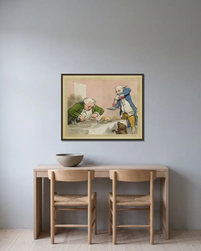 At dinner, Thomas Rowlandson w ramie na ścianie