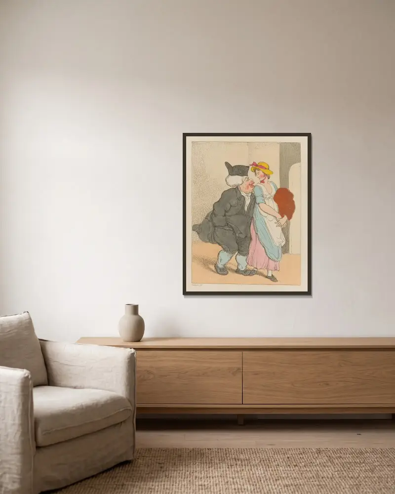 Kom och lev med mig och var min älskling av Thomas Rowlandson inramad på en vägg