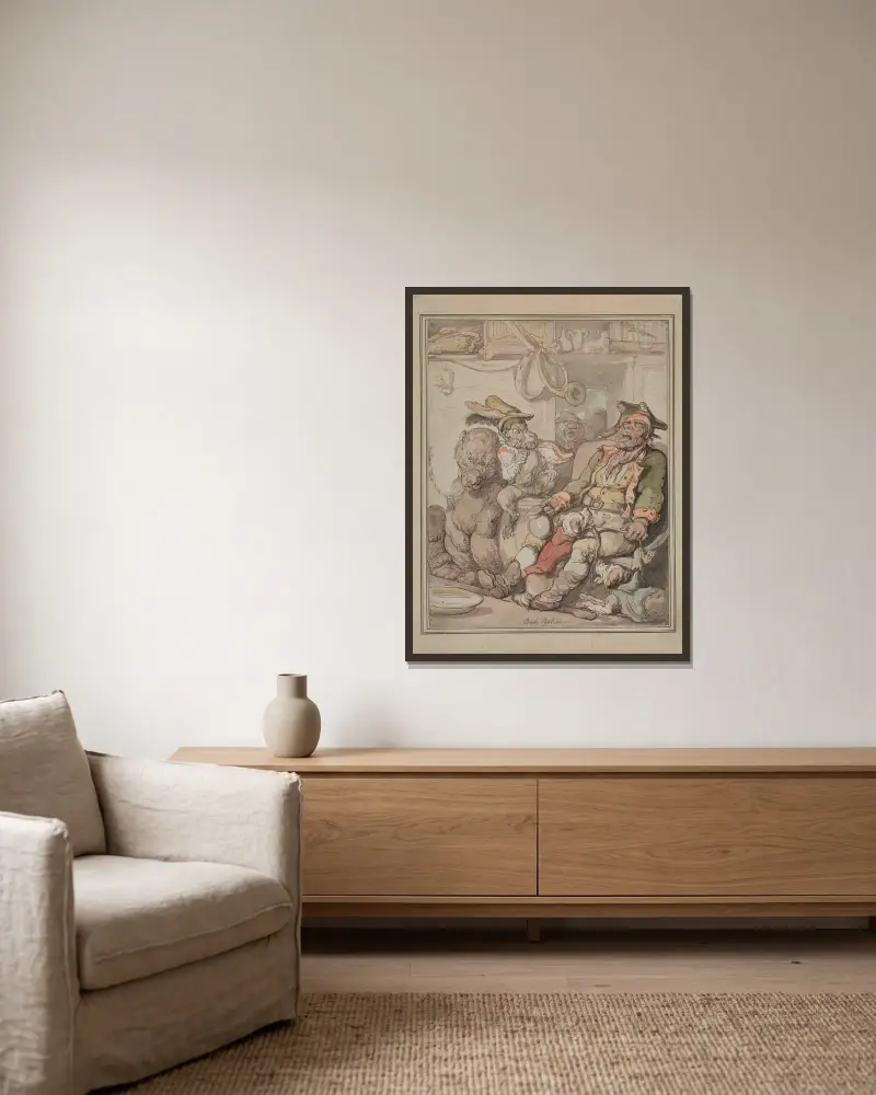 Srovnávací anatomická studie, Thomas Rowlandson v rámu na stěně