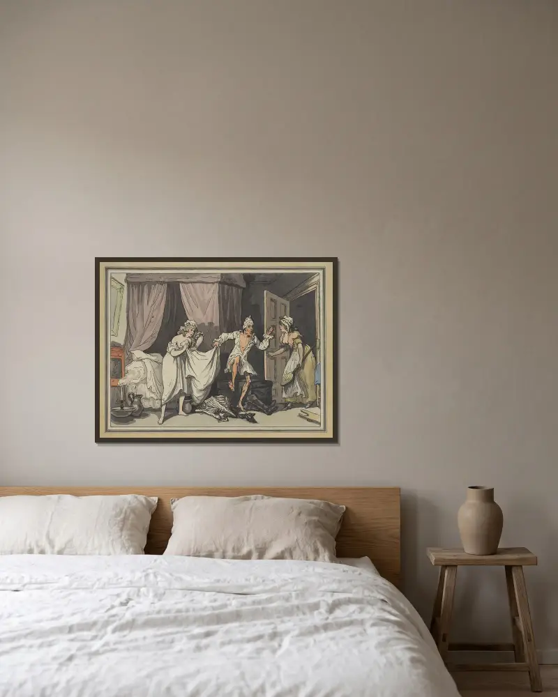 Damp sheets, Thomas Rowlandson w ramie na ścianie